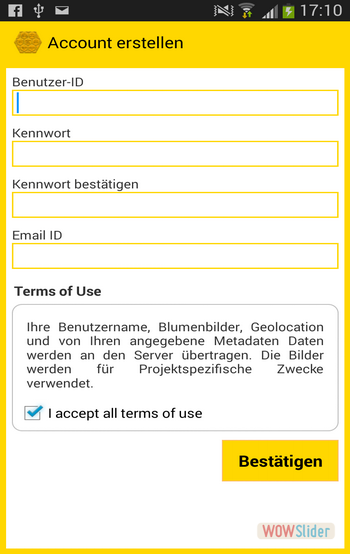 Registration UI