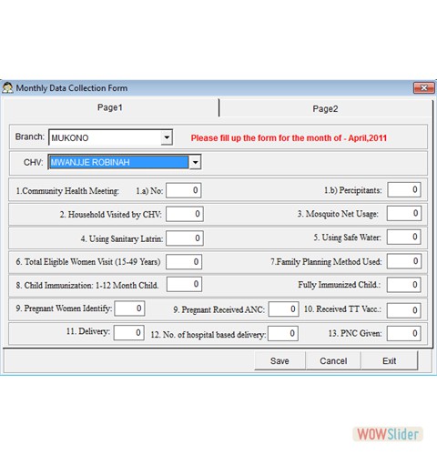 Data Collection Form
